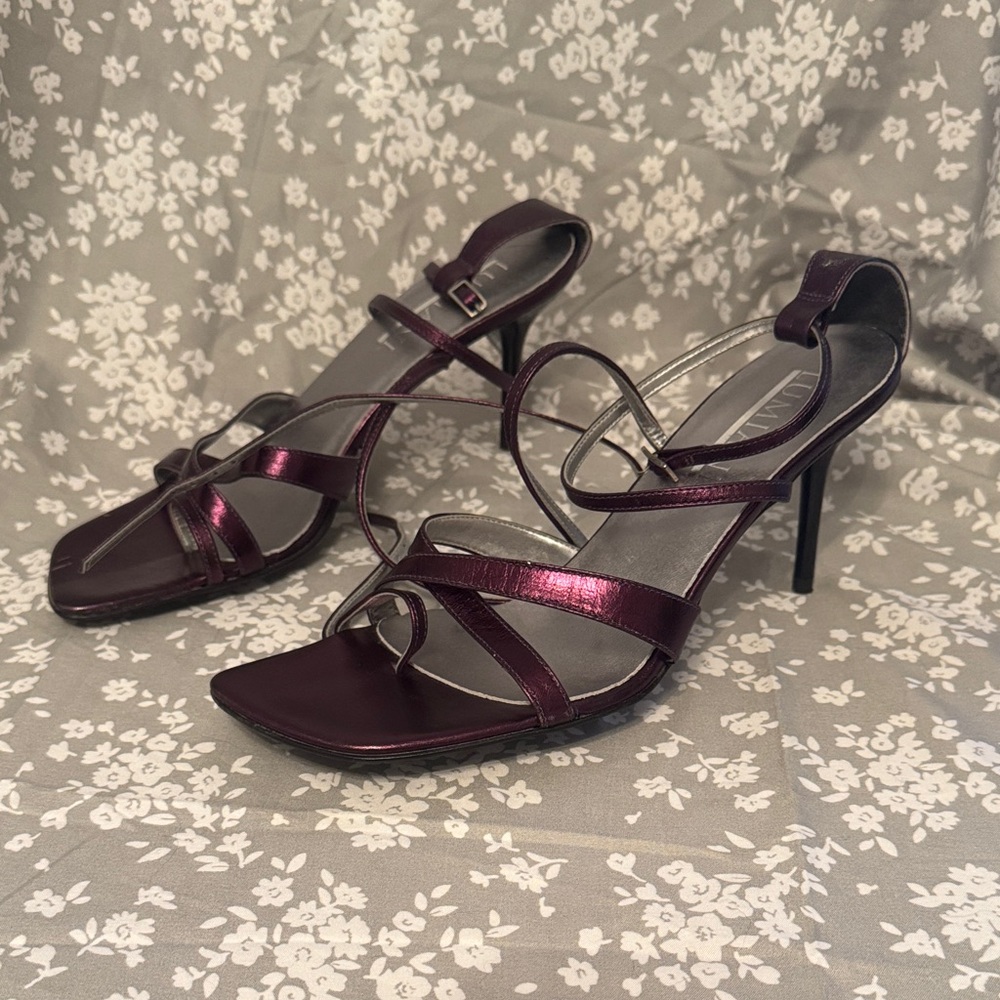 Elegant Purple Strappy Heels